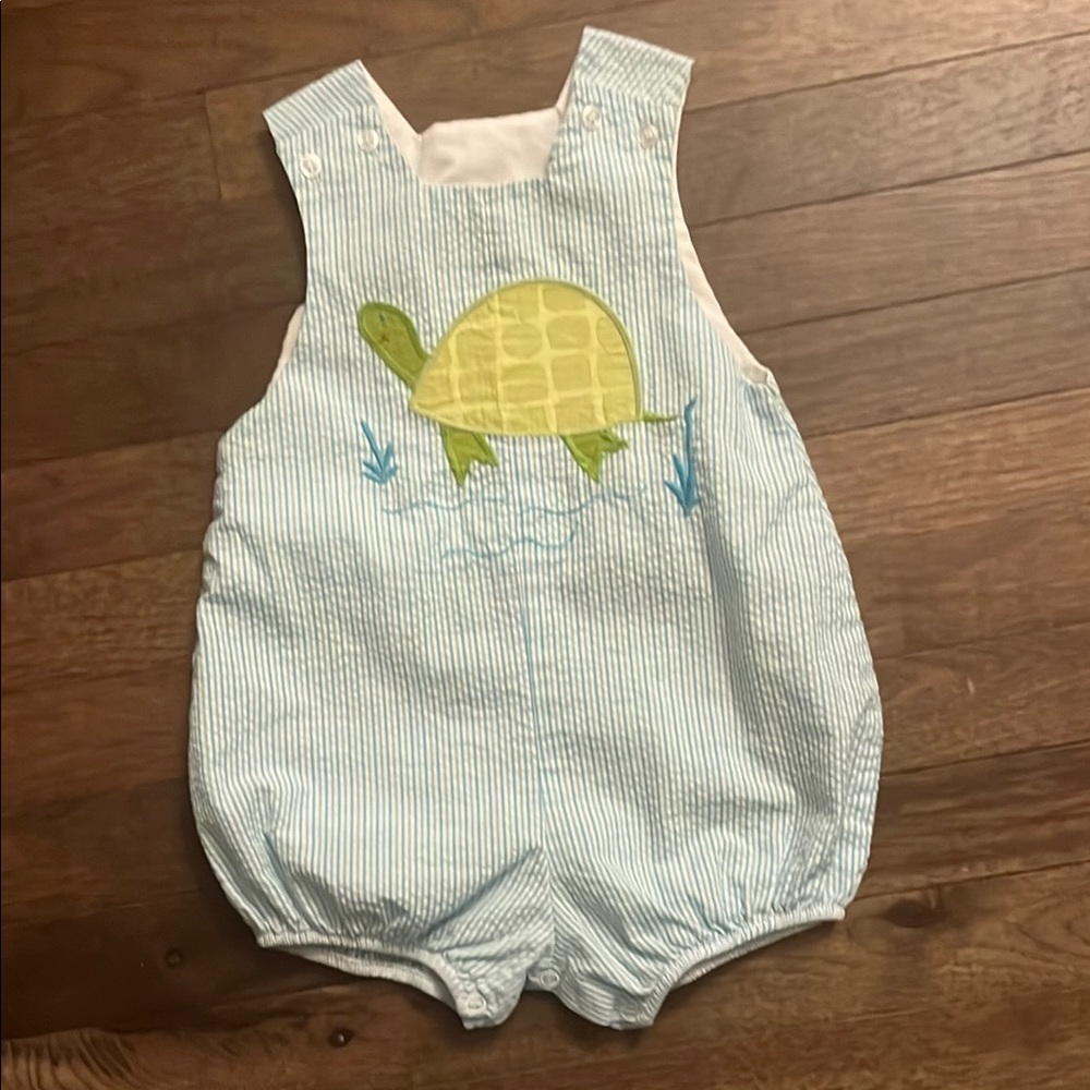 Bailey Boys Romper with Turtle